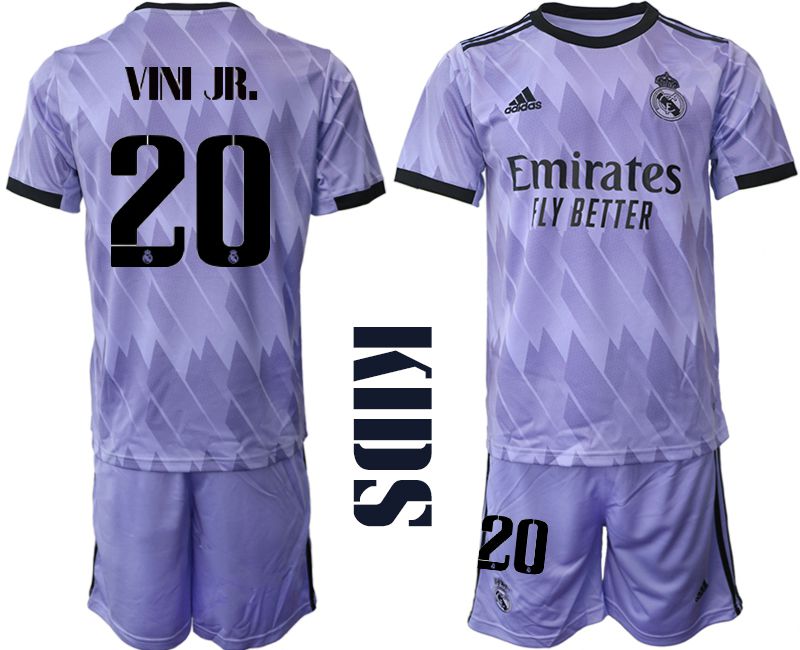 Youth 2022-2023 Club Real Madrid away purple #20 Soccer Jersey